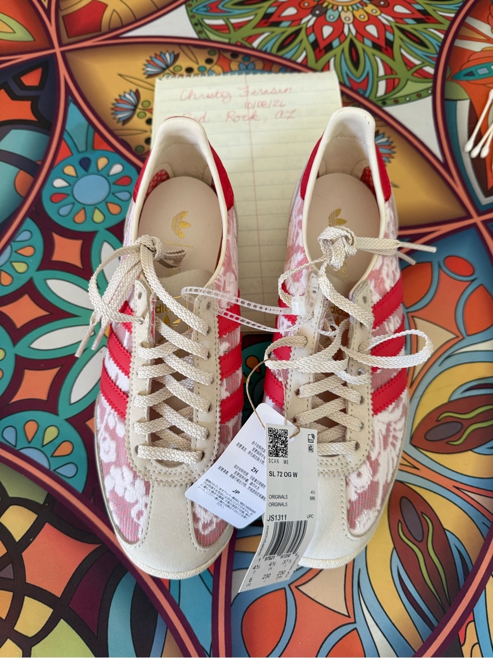 adidas SL 72 W Lace-Up Sneakers in Pink and Red